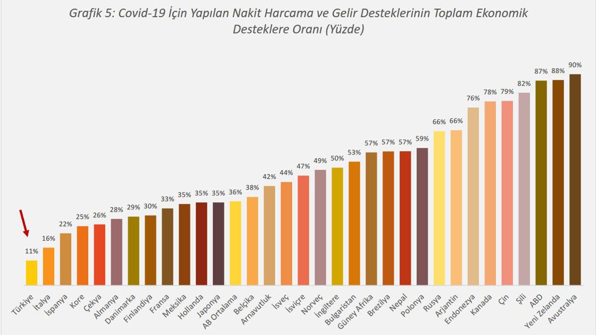 Yeni Bir Araştırmaya Göre Türkiye, COVID-19 Döneminde Vatandaşa Dönük Harcamada Sonuncu Sırada