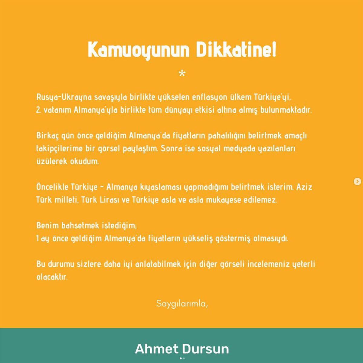 Instagram Paylaşımı Sonrası Linçlenen Eski Futbolcu Ahmet Dursun’dan Açıklama: Yanlış Anlaşıldım...