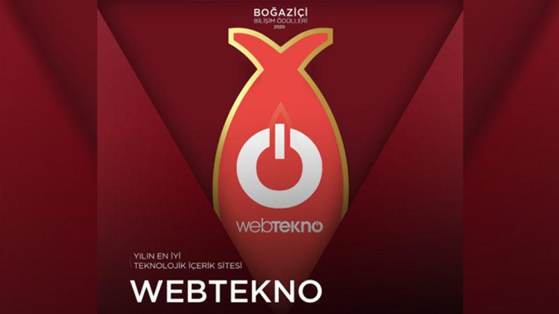 Webtekno, Boğaziçi Bilişim Ödülleri’nde Üst Üste 6. Kez ’Yılın En İyi Teknolojik İçerik Sitesi’ Seçildi
