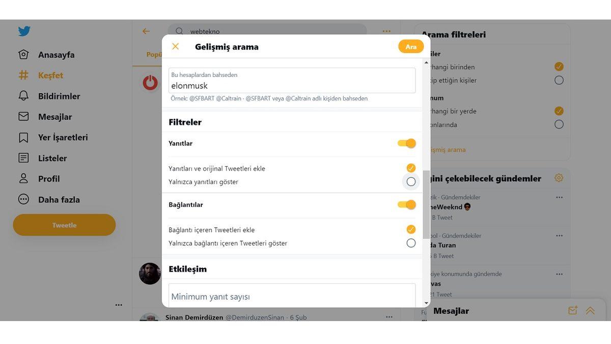 Twitter Detaylı Arama Motoru Nasıl Kullanılır?