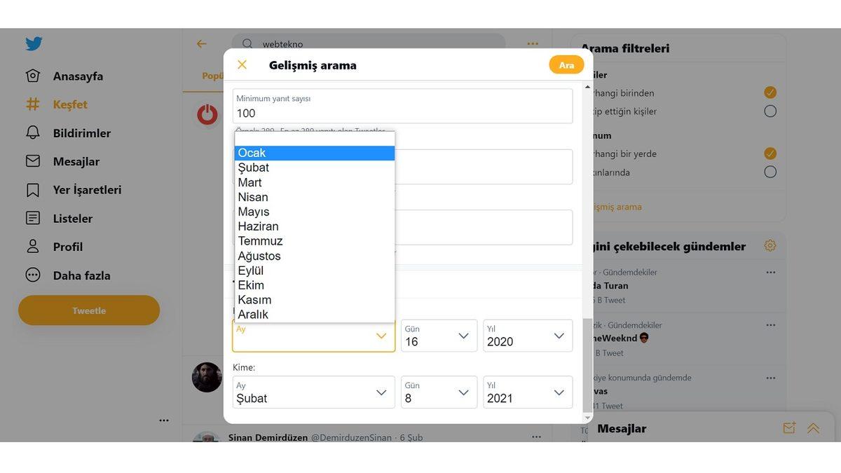 Twitter Detaylı Arama Motoru Nasıl Kullanılır?