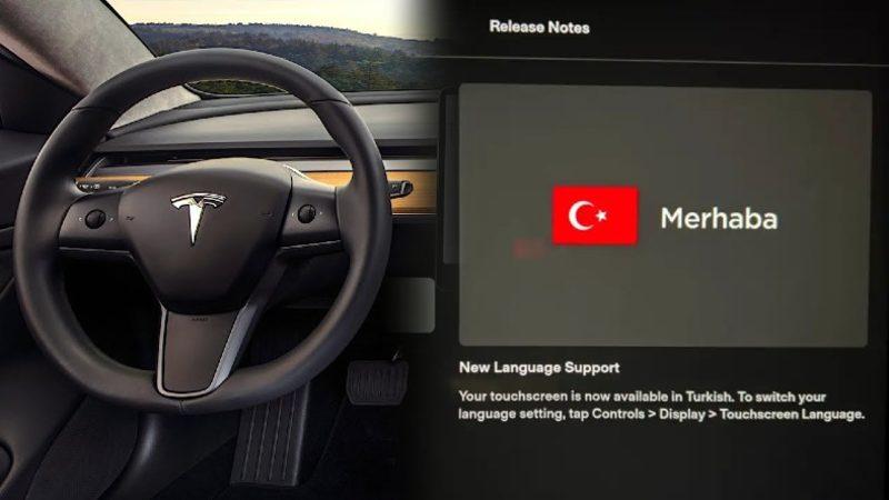 Tesla’nın Türkiye Hamleleri Devam Ediyor: Araçlara Türkçe Dil Desteği Eklendi