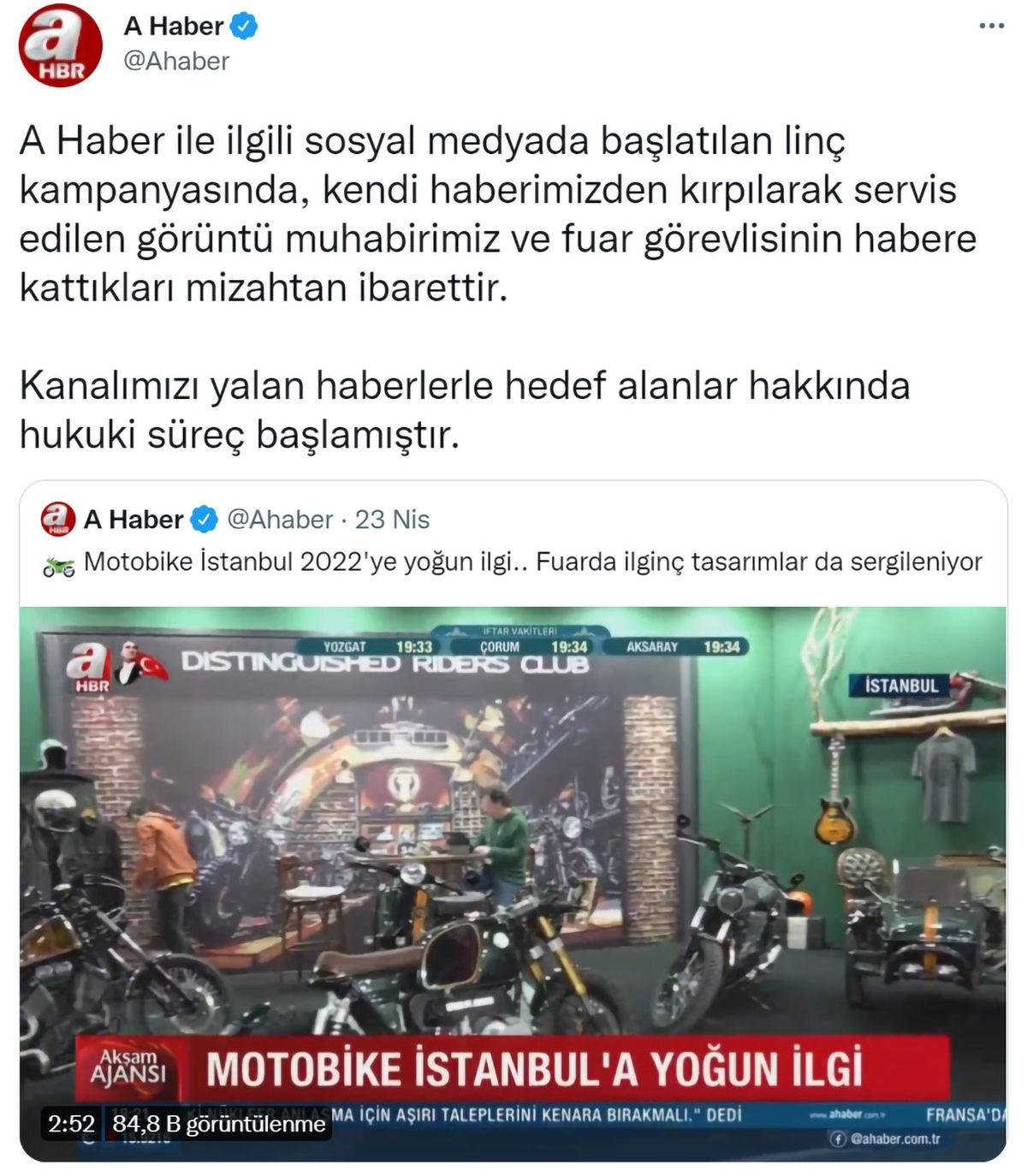 A Haber’den Sosyal Medyada Viral Olan ‘Motosiklet’ Haberi Hakkında Açıklama: Hukuki Süreç Başlatıldı [Orijinal Video]