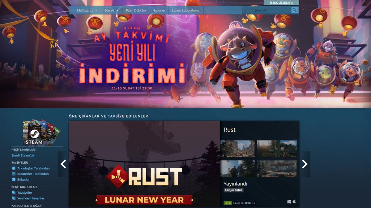 Ay Takvimi Yeni Yılı İndirimi Başlayan Steam’de Peş Peşe Çöküşler Yaşandı