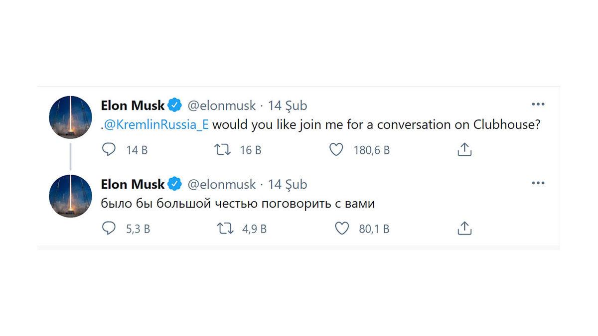 Elon Musk, Putin’i Clubhouse’a Davet Etti: Gelen Cevap Ilımlı