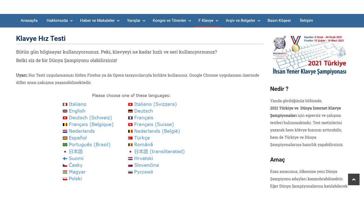 Klavyede Ne Kadar Hızlı Yazabildiğinizi Test Edebileceğiniz İnternet Siteleri