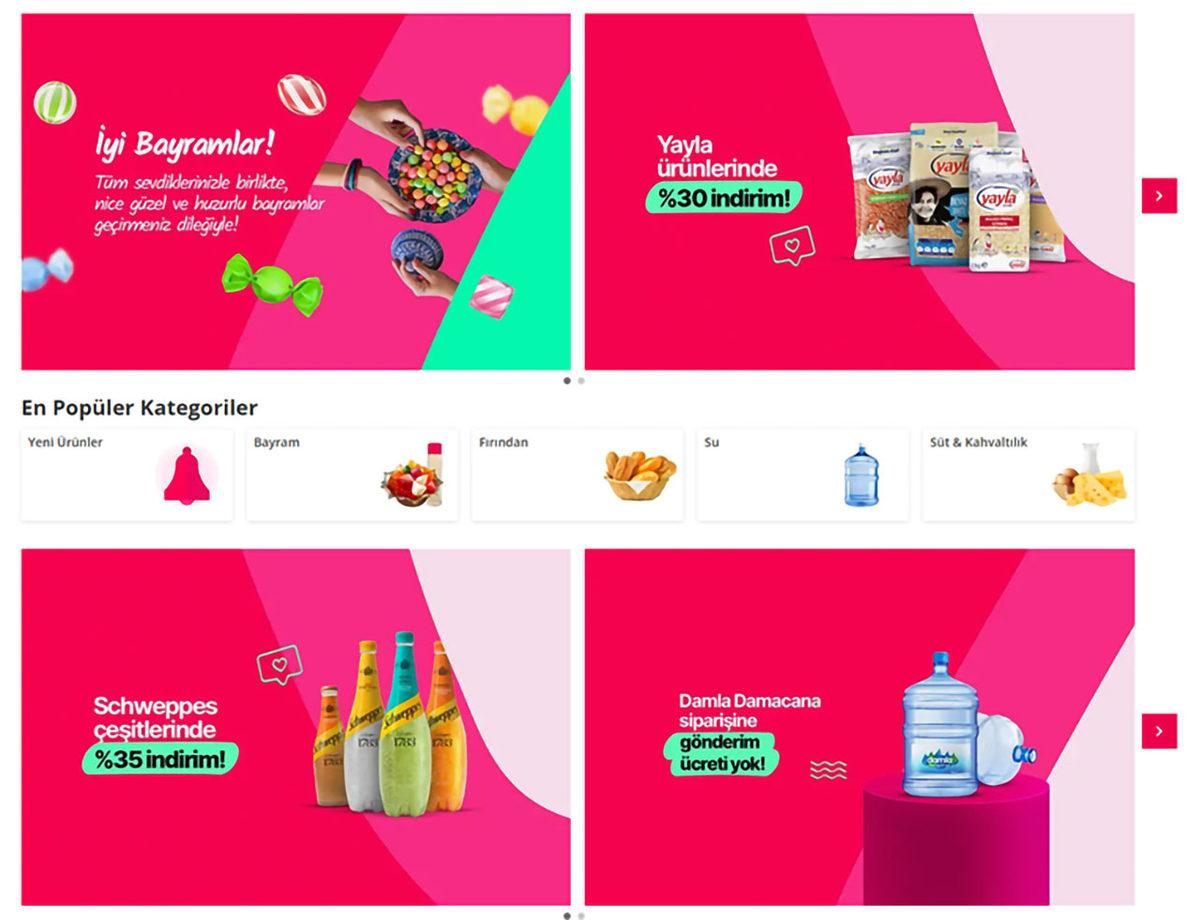 Yemeksepeti’nin Tasarımı Değişti: Banabi Gitti, Yerine Yemeksepeti Market Geldi