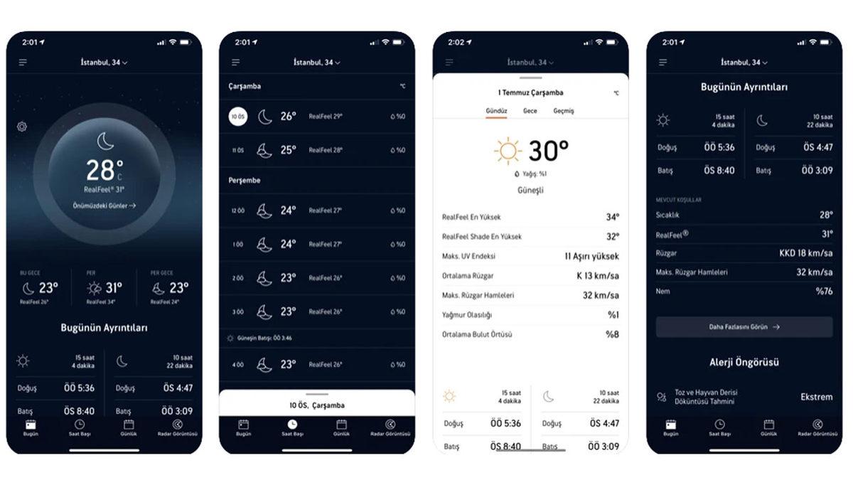 Aylık Hava Durumu Tahmini Alabileceğiniz 10 Mobil Uygulama