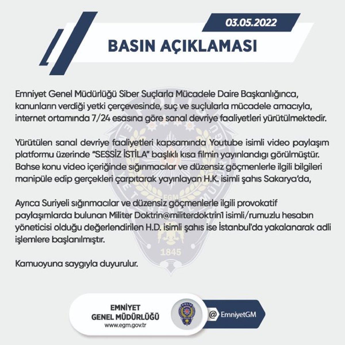 Emniyet Genel Müdürlüğü Mülteci Paylaşımlarına İnceleme Başlattı: Sessiz İstila’nın Yapımcısı Hande Karacasu Gözaltına Alındı