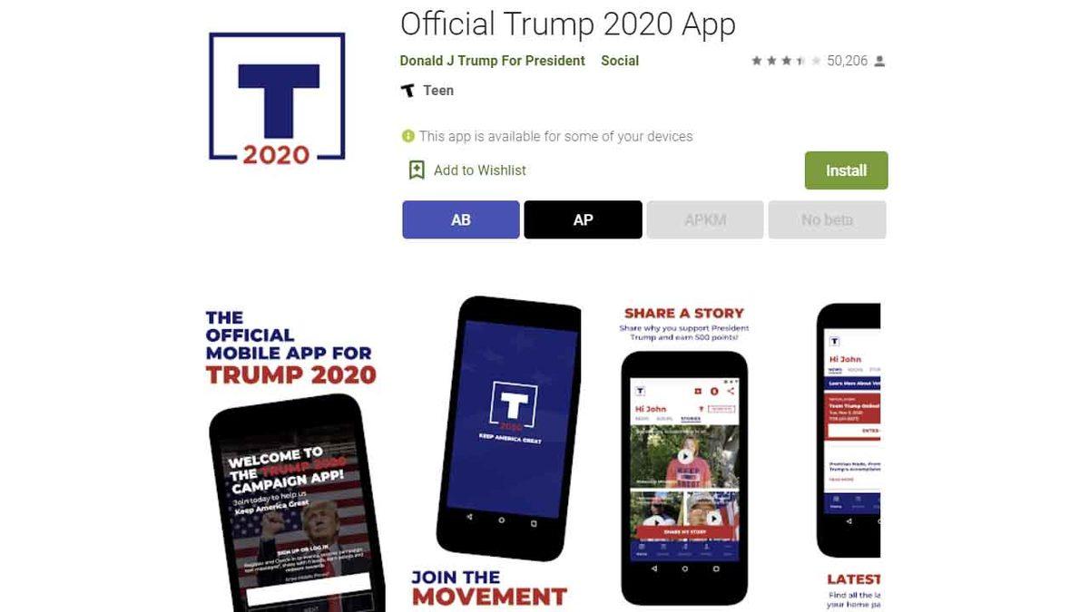 Donald Trump’ın Mobil Uygulaması, Google Play Store’dan Kaldırıldı