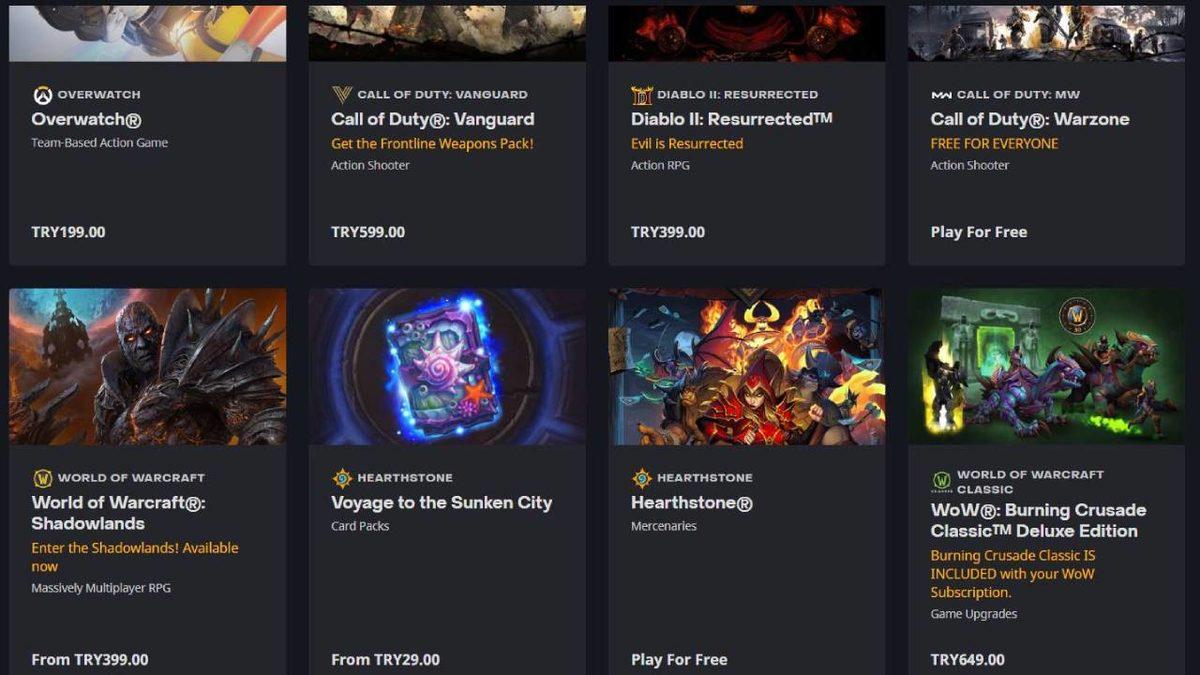 Call of Duty, World of Warcraft ve Diğer Tüm Blizzard Oyunlarına ’Yerel Fiyatlandırma’ Geldi