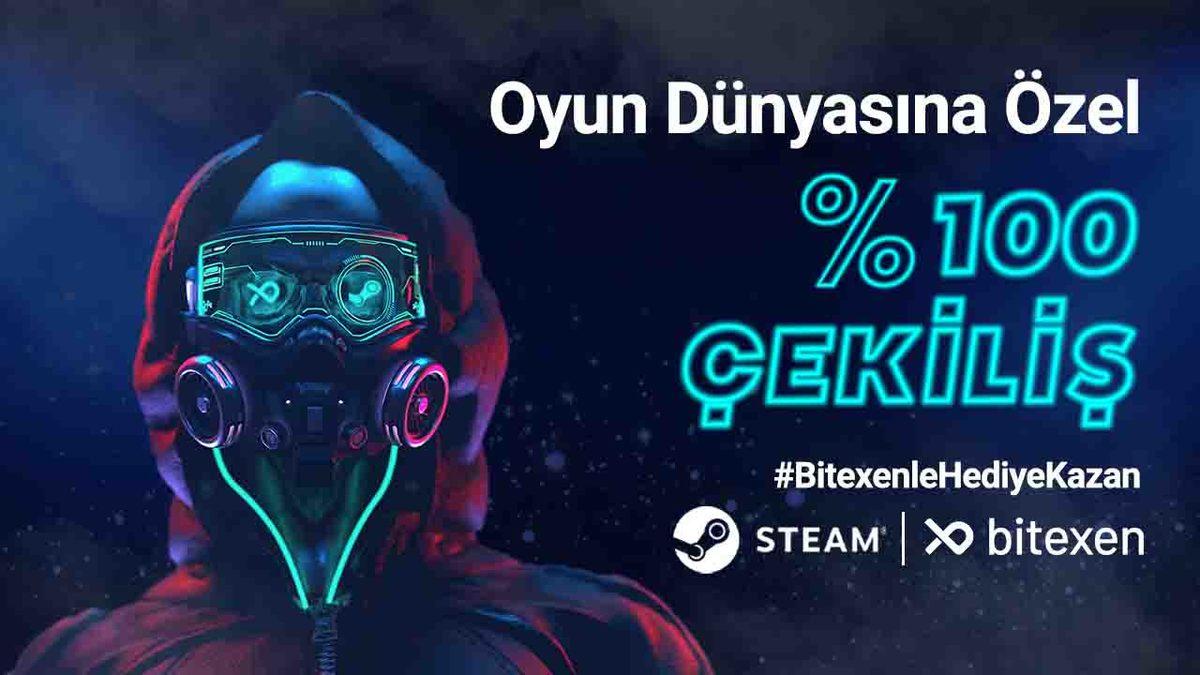 Türk Kripto Para Borsası Bitexen, Çekilişle 100 Kişiye 100 TL’lik Steam Kodu Verecek