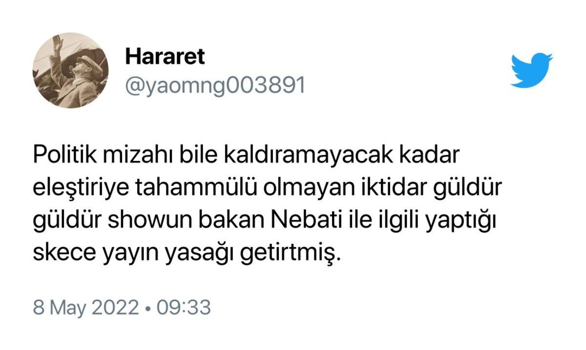 Güldür Güldür Show’un Bakan Nebati Skecinin Yayınlanmaması Sosyal Medyada Gündem Oldu: İşte Gelen Tepkiler