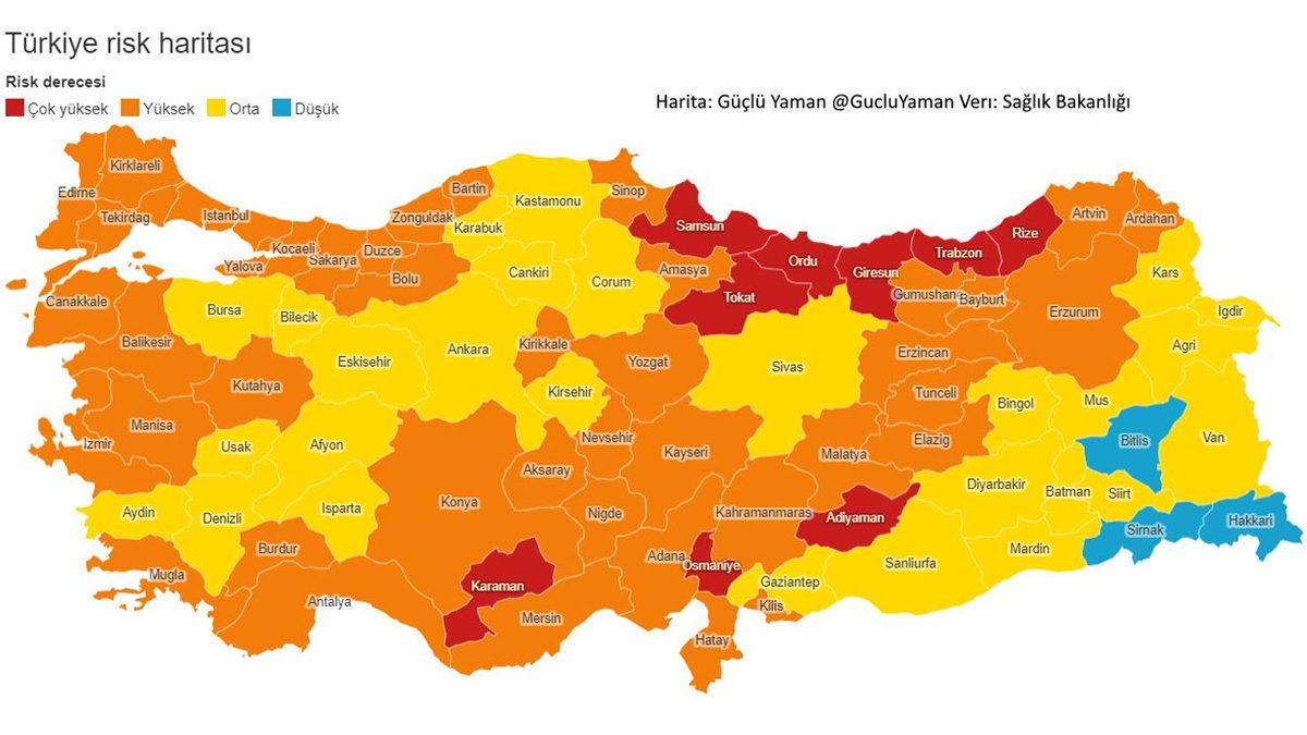 Türkiye Normalleşmeye Hazırlanıyor: Hangi İl Hangi Risk Sınıfında?