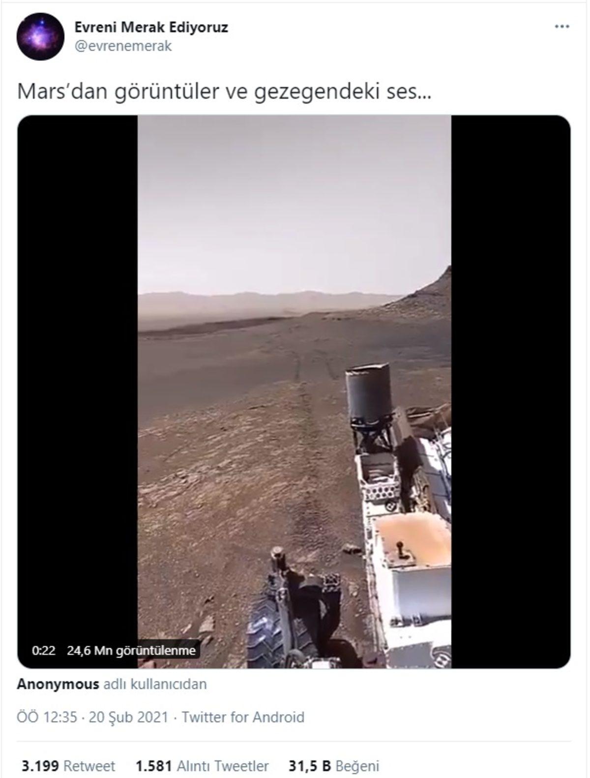 Teyit.org, Viral Olan Mars’tan Gelen Ses ve Görüntü Videosunu Araştırdı: Sonuç Yine Hüsran