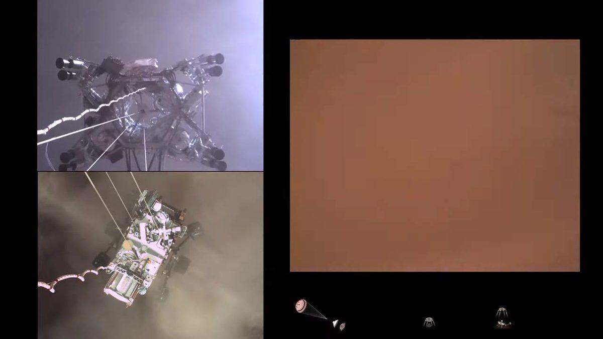 NASA, Perseverance’ın Mars’a İniş Görüntülerini Paylaştı: İlk Ses de Geldi