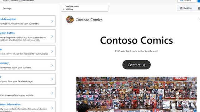 Microsoft, Küçük İşletmeler İçin Ücretsiz Site Oluşturma Hizmetini Duyurdu