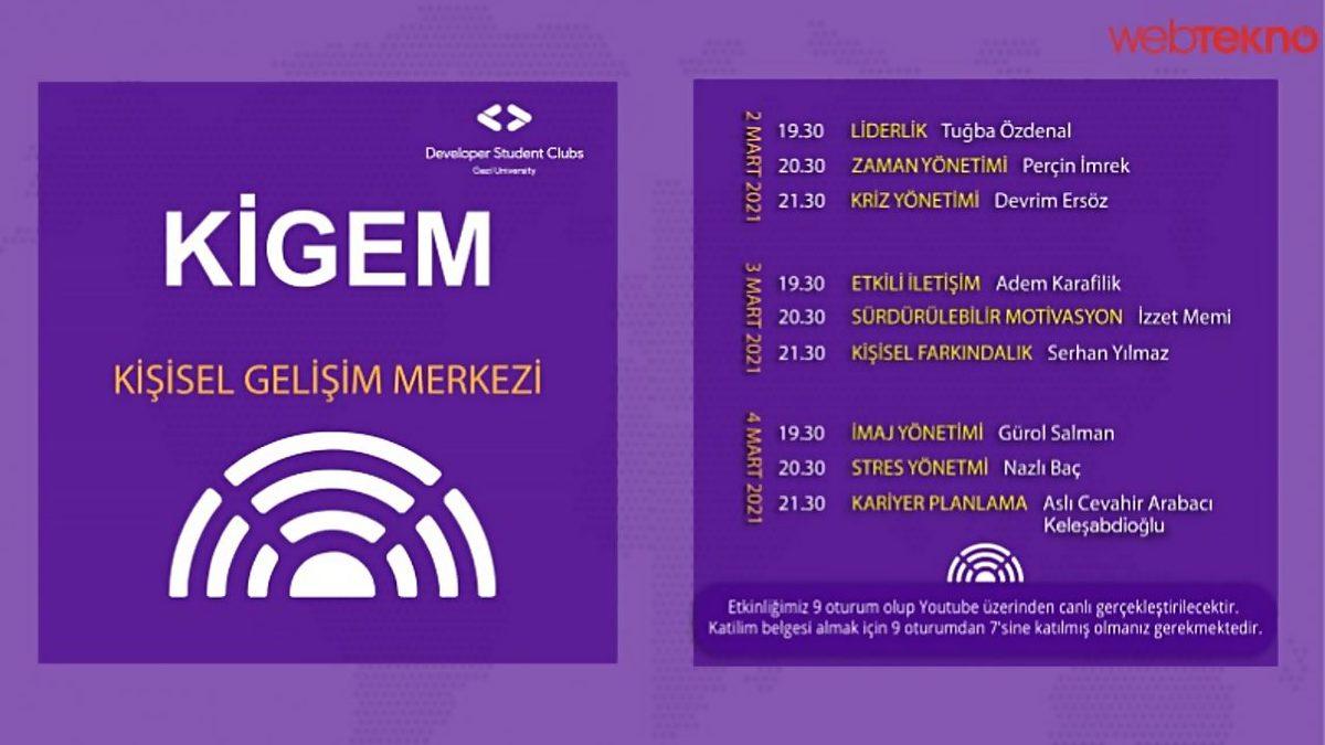 DSC Gazi Tarafından Düzenlenen Kişisel Gelişim Merkezi Programı İçin Geri Sayım Başladı