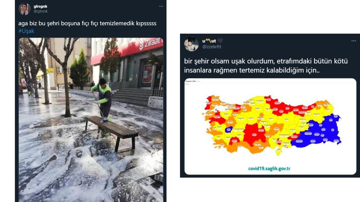 Risk Haritasında Sarıların Arasından Sıyrılan Uşak İçin Yapılan Birbirinden Eğlenceli Paylaşımlar
