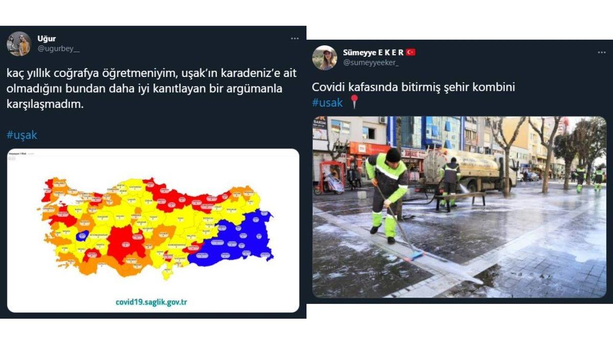 Risk Haritasında Sarıların Arasından Sıyrılan Uşak İçin Yapılan Birbirinden Eğlenceli Paylaşımlar