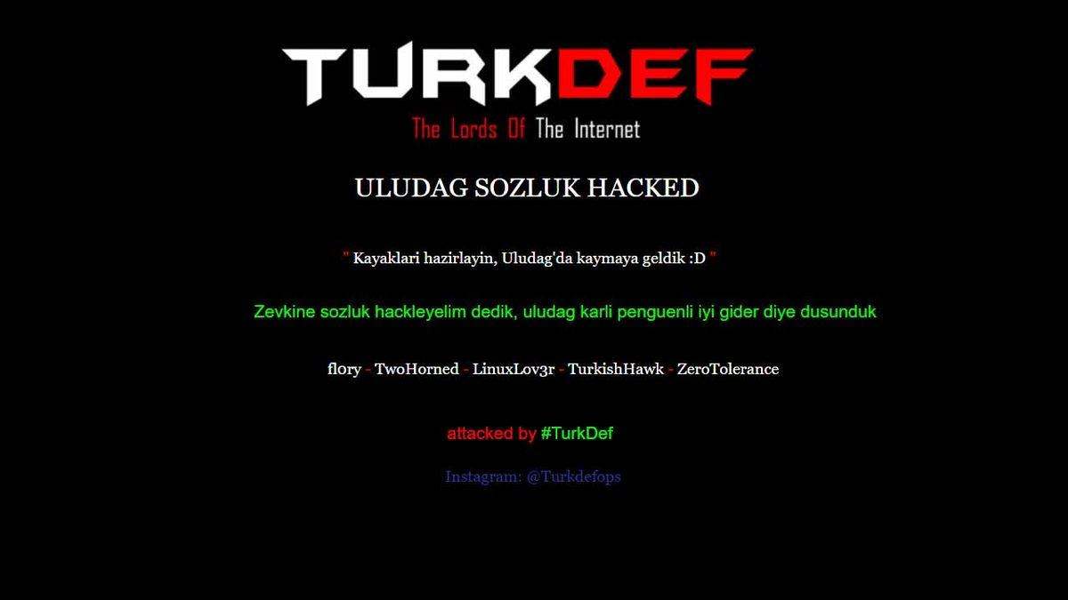 ’TurkDef’ İsimli Hacker Grubu, Uludağ Sözlük’teki Bazı Sayfaları Hackledi