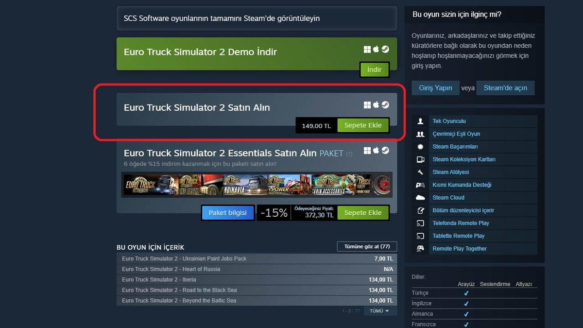 Euro Truck Simulator 2 Türkiye Fiyatına Dev Zam: Fiyatı Neredeyse 4’e Katlandı!