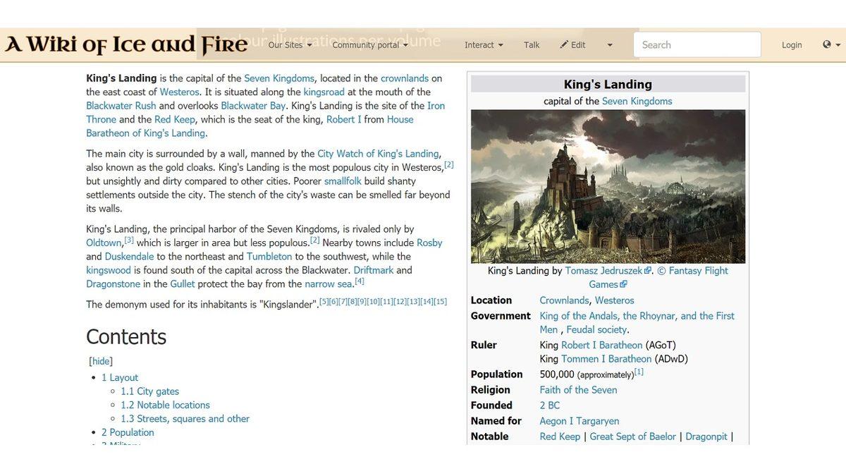 Game of Thrones’taki Tüm Olayları Harita Üzerinde Açıklayan İnternet Sitesi