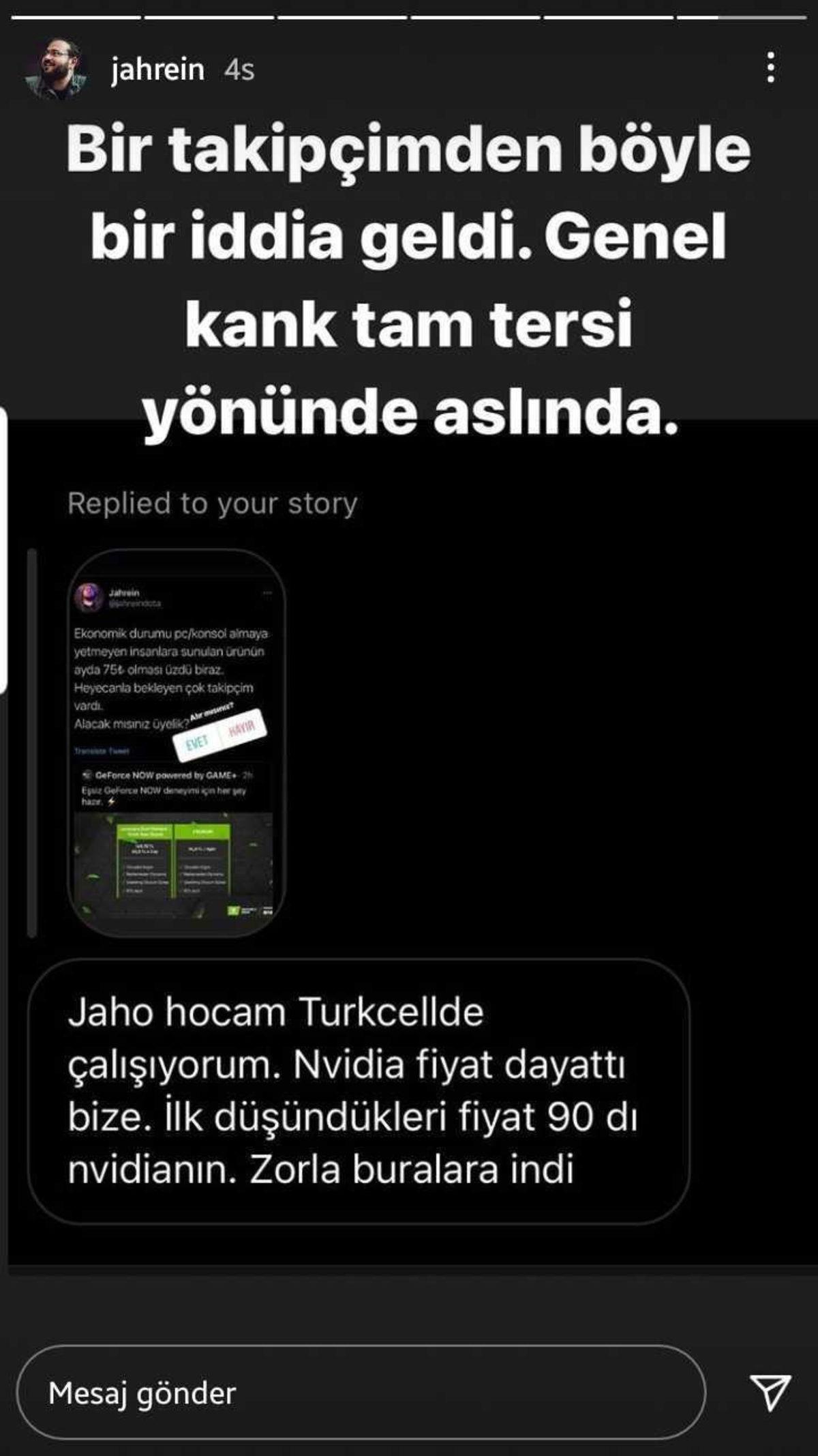 Jahrein, Bir Turkcell Çalışanının İddiasını Gündeme Getirdi: NVIDIA, GeForce Now İçin Daha Yüksek Fiyat İstemiş