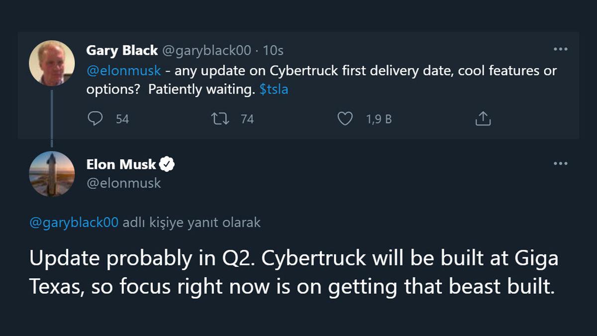 Elon Musk, Cybertruck Hakkındaki Yeni Gelişmeleri Paylaşacağı Zamanı Açıkladı