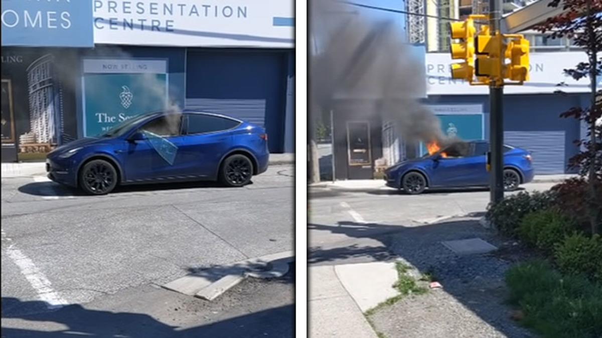 İçinizi Cızlatma Garantili: Tesla Model Y, Durup Dururken Cayır Cayır Yandı [Video]