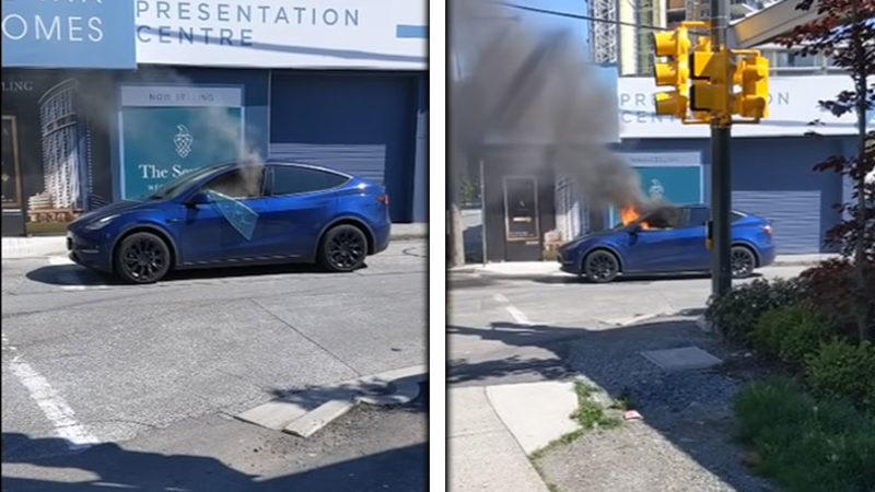 İçinizi Cızlatma Garantili: Tesla Model Y, Durup Dururken Cayır Cayır Yandı [Video]