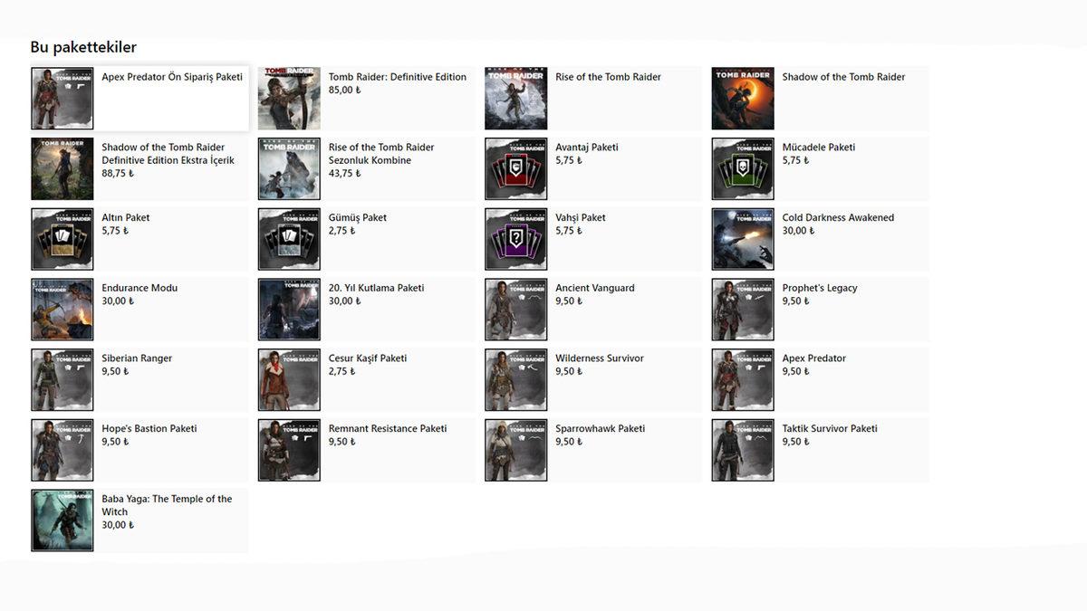 Tomb Raider: Definitive Survivor Trilogy, Microsoft Store’da Listelendi