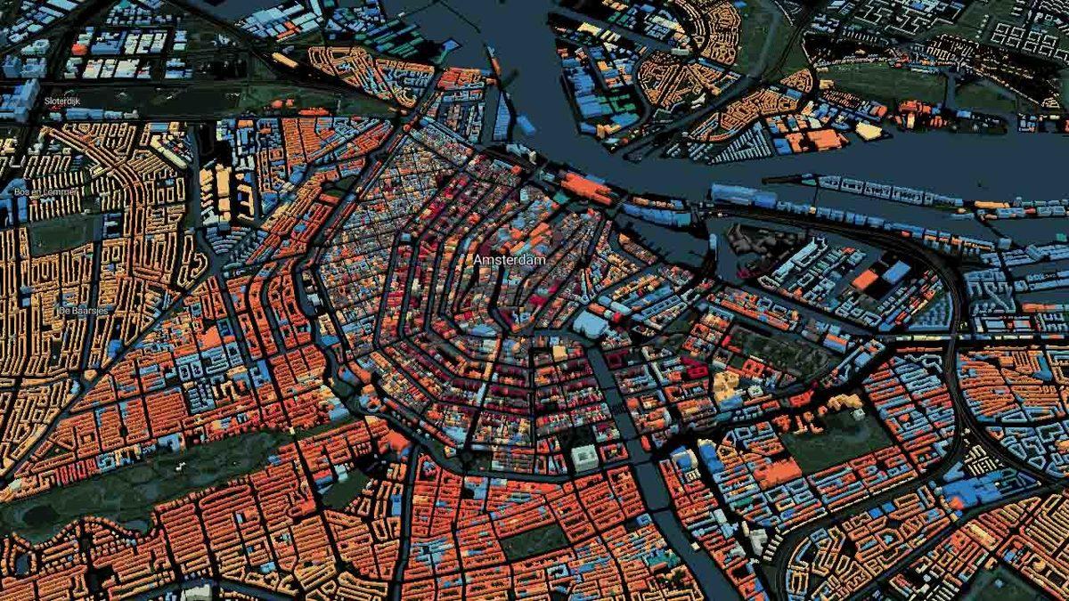 ’Kitleyen’ Sitelerde Bugün: Hollanda’daki Binaları Yaşlarına Göre Renklendiren Harita