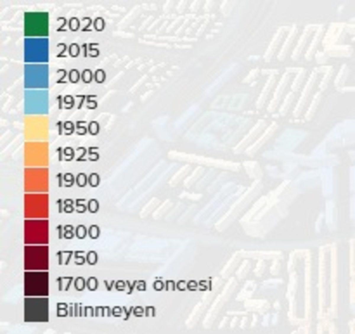 ’Kitleyen’ Sitelerde Bugün: Hollanda’daki Binaları Yaşlarına Göre Renklendiren Harita