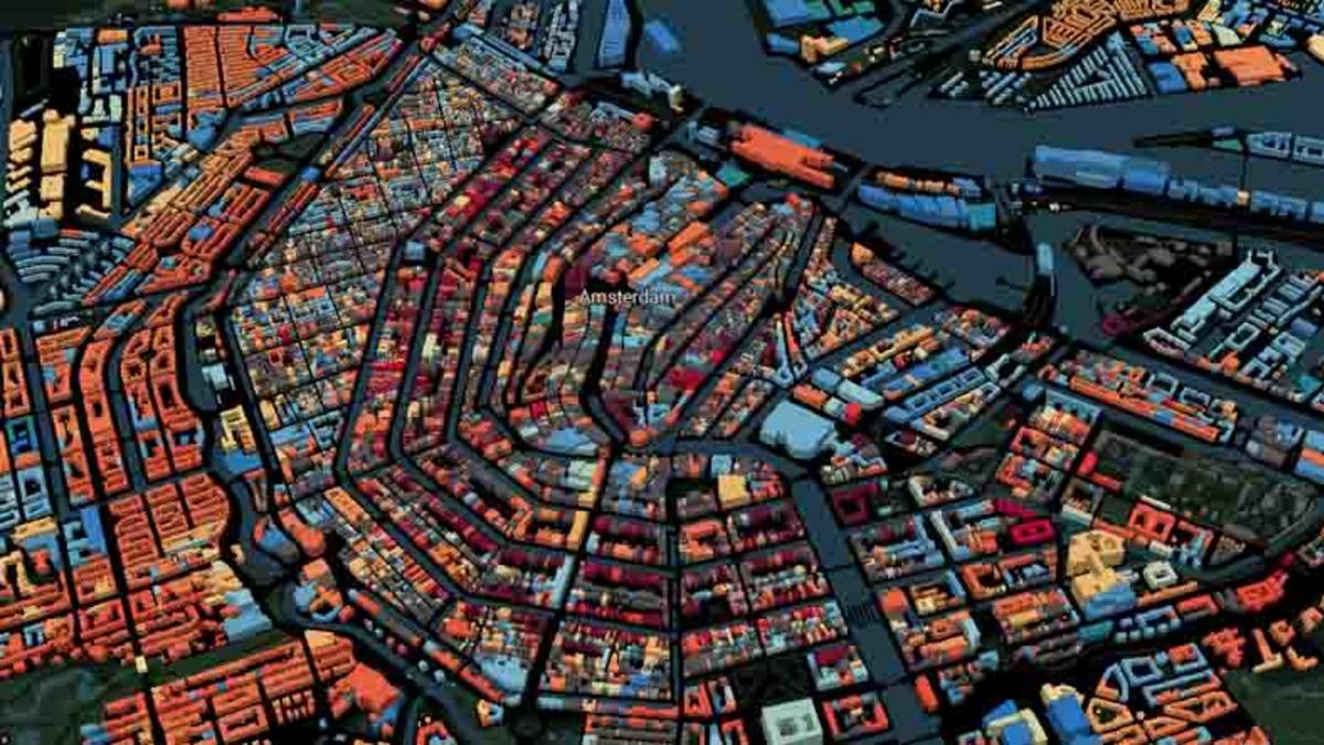 ’Kitleyen’ Sitelerde Bugün: Hollanda’daki Binaları Yaşlarına Göre Renklendiren Harita