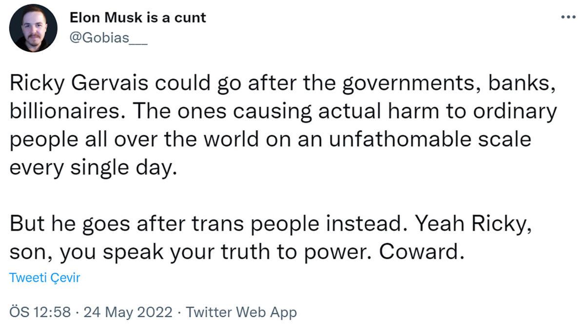 Netflix’teki Yeni Gösterisinde Trans Bireylerle İlgili ’Espriler’ Yapan Ricky Gervais’e Sosyal Medyadan Tepki Yağdı