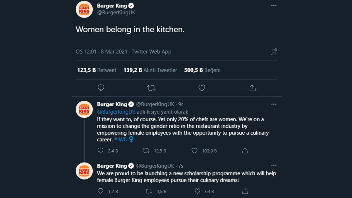 Burger King’in Kaş Yapayım Derken Göz Çıkartan Kadınlar Günü Paylaşımı, Sosyal Medyada Gündem Oldu