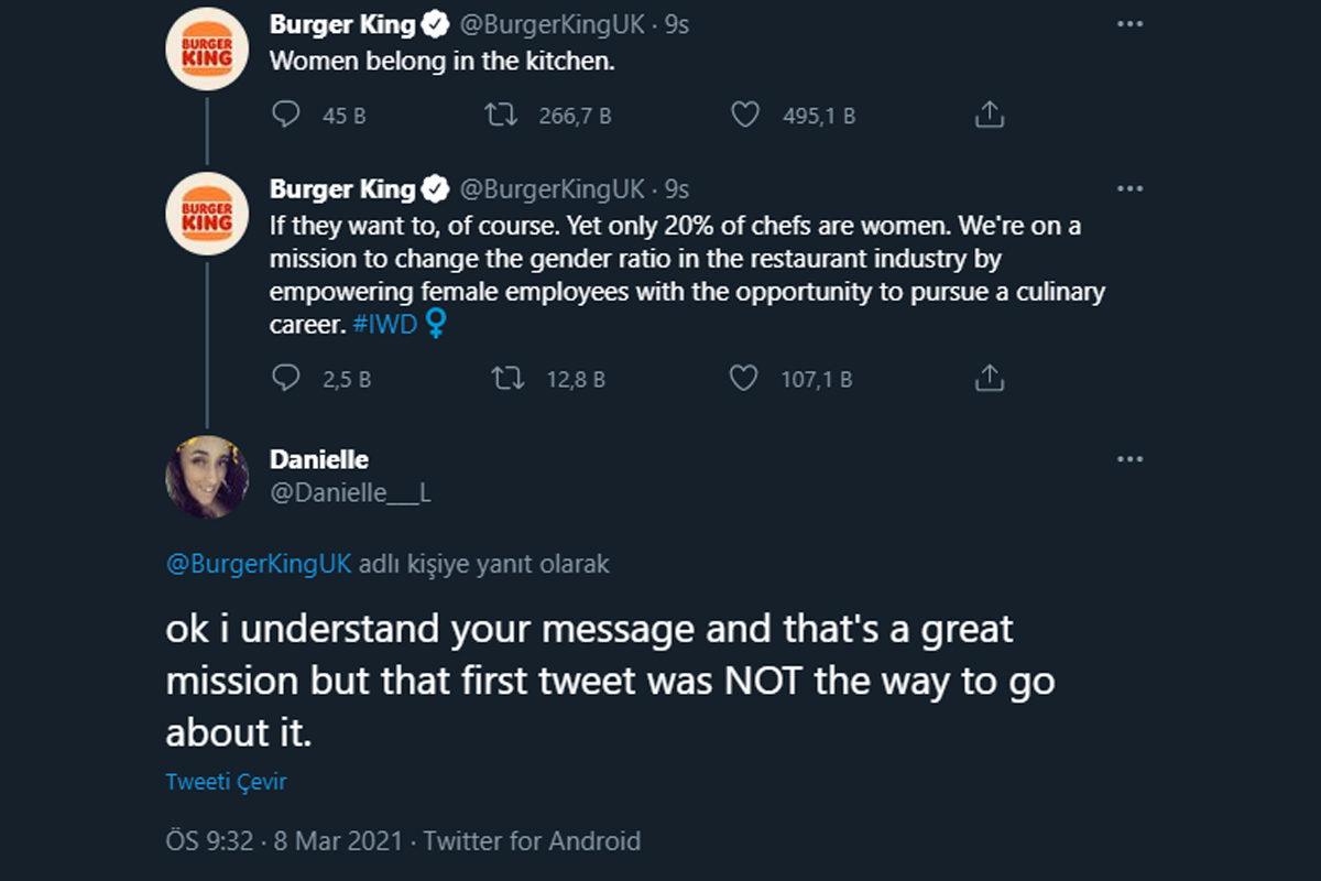 Burger King’in Kaş Yapayım Derken Göz Çıkartan Kadınlar Günü Paylaşımı, Sosyal Medyada Gündem Oldu