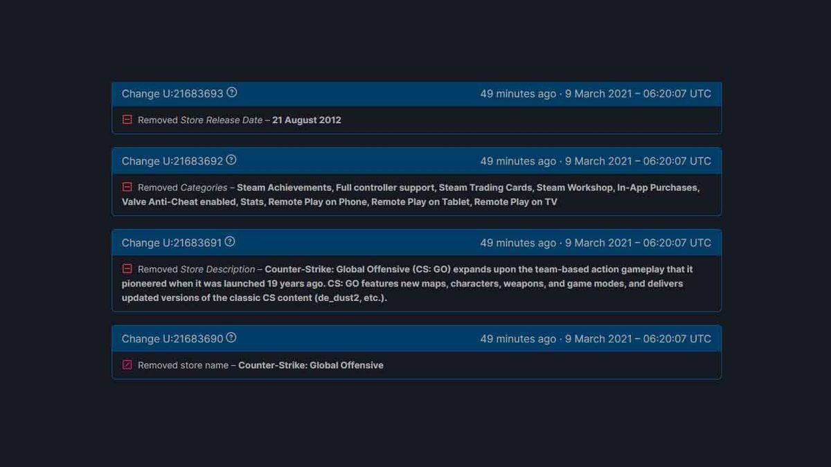 Valve, CS:GO’nun Steam Listeleme Sayfasını Sildi [Pis Kokular Var]