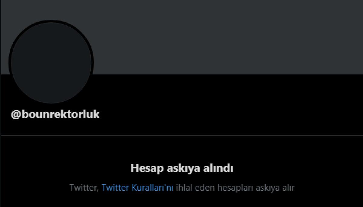 Boğaziçi Üniversitesi Rektörlüğü’nün Twitter Hesabı Askıya Alındı