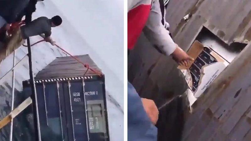 Balıkçıların Denizin Ortasında Bulduğu, Ağzına Kadar iPhone 12 Dolu Konteyner [Video]