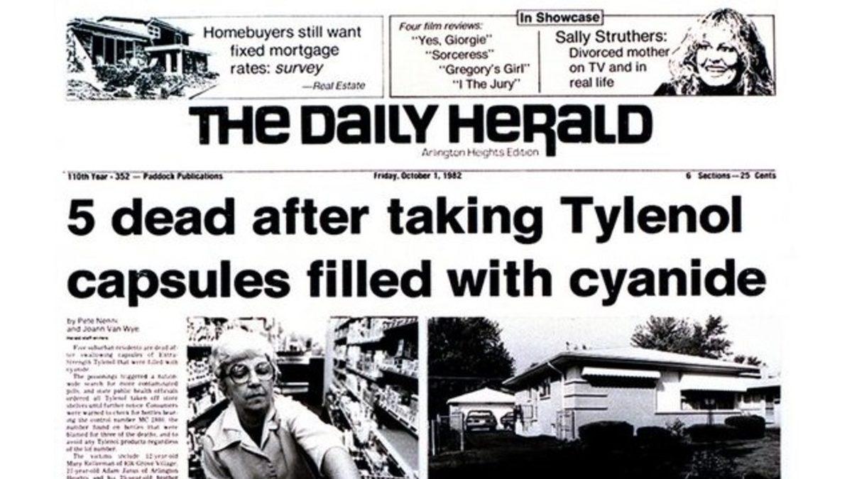 Hapların İçine Konan Siyanürle 7 Kişinin Ölümüne Sebep Olunan Esrarengiz ’Tylenol Cinayetleri’