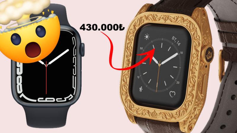 430 Bin TL’lik Ultra Lüks Apple Watch 7 Duyuruldu: Gövdesi Altın, Kayışı Timsah Derisinden