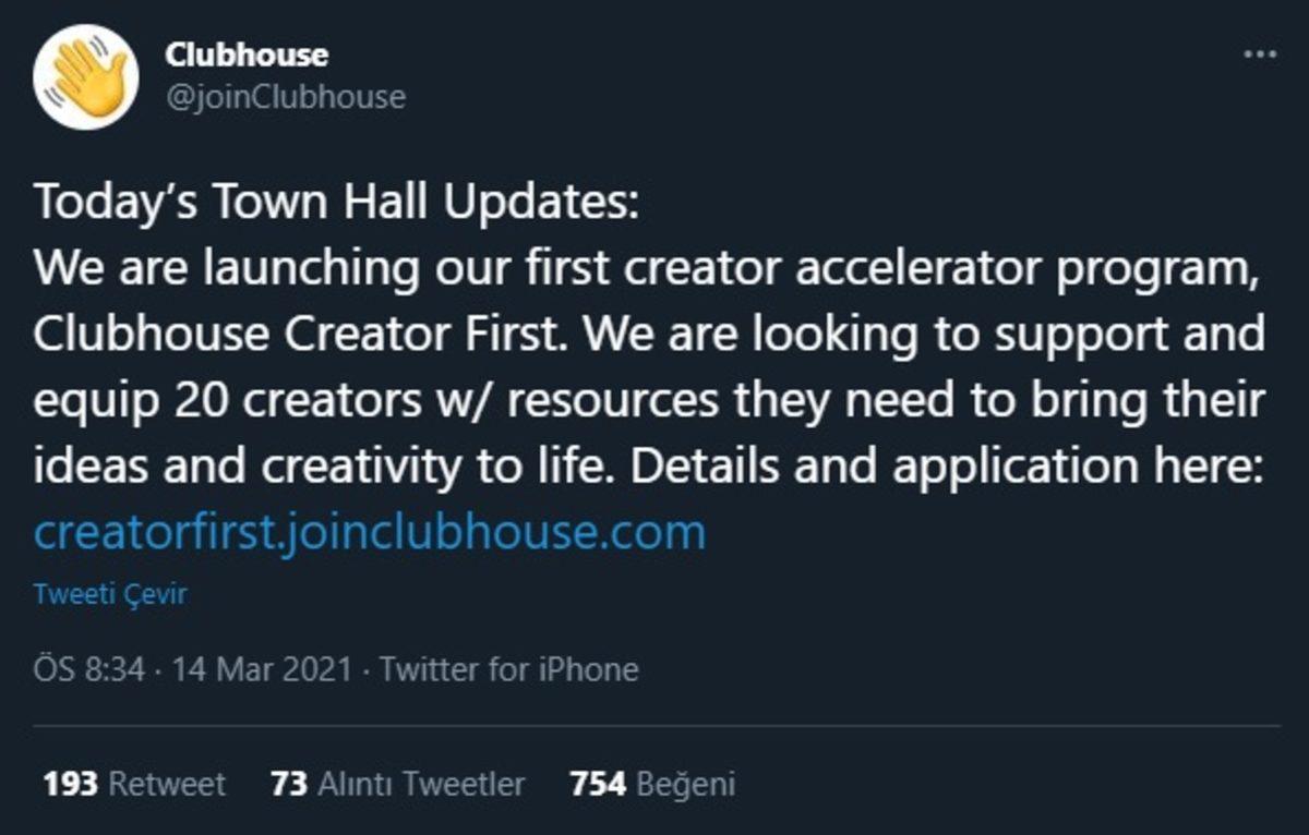 Clubhouse, Kullanıcıların Para Kazanmasını Sağlayan Bir Program Başlattı