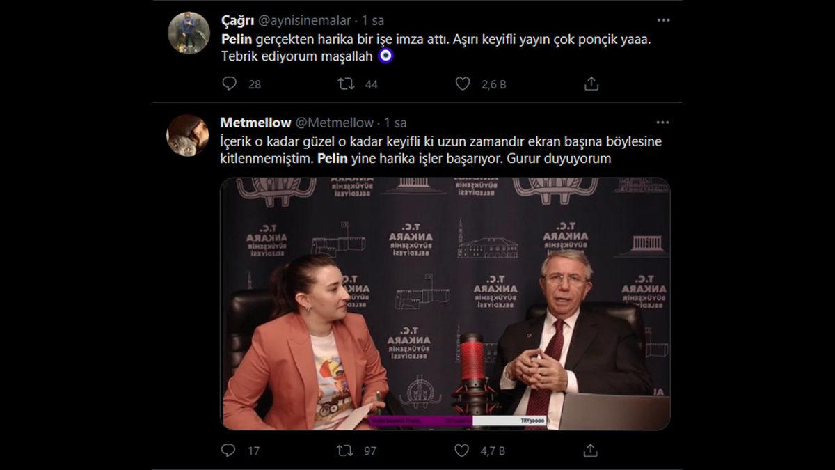 Pqueen’in Mansur Yavaş ile Yaptığı Yayına Sosyal Medyadan Gelen Yorumlar