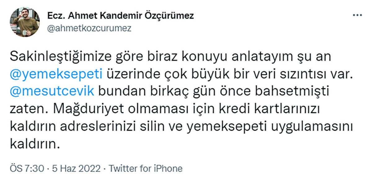 Yemeksepeti Hakkında Yeni Veri Sızıntısı İddiası: Kayıtlı Kredi Kartlarıyla Habersizce Siparişler Veriliyor