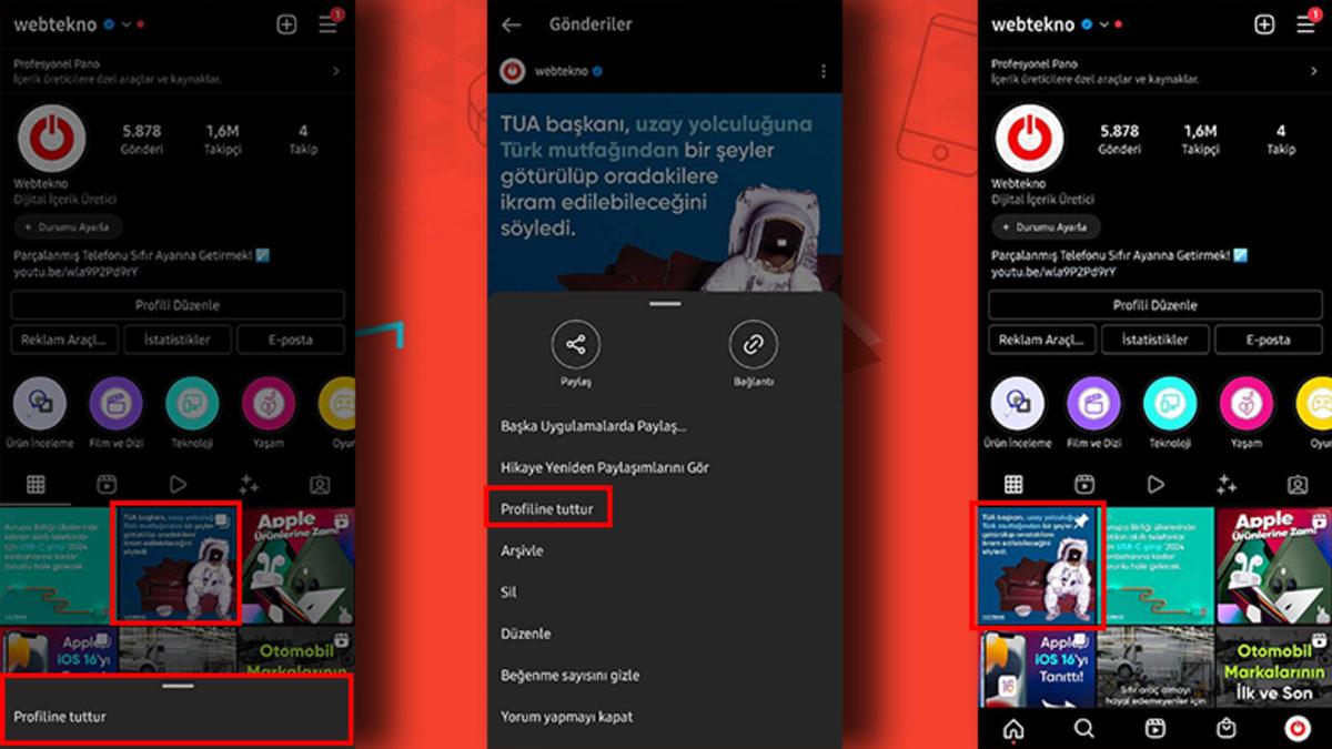 Instagram, ’Twitter Çakması’ Özelliğini Nihayet Yayınladı: İstediğiniz Fotoğrafınızı Profilinize Sabitleyebileceksiniz