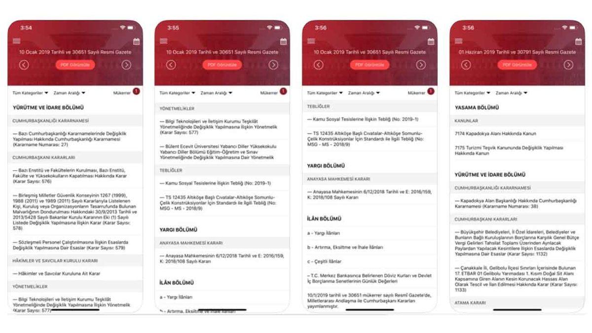 Resmi Gazete’nin Mobil Uygulamasına Bildirim ve Filtre Özelliği Geldi