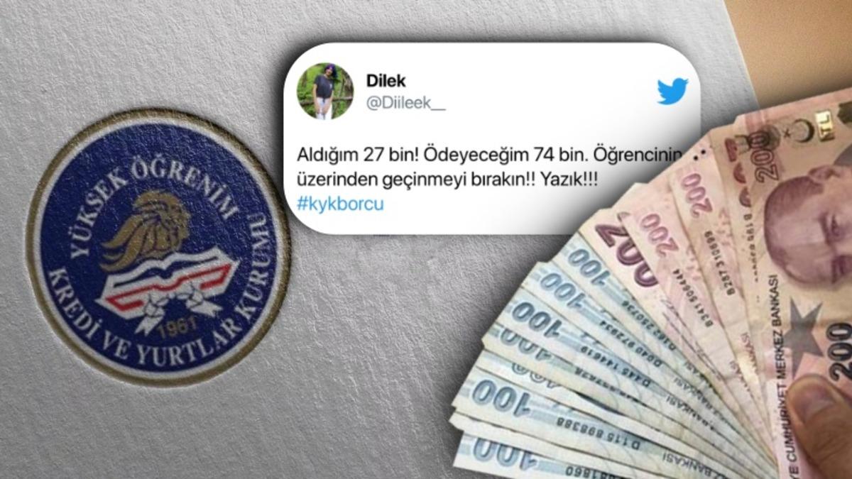 KYK Borçlarının Geri Ödeme Tutarları Sosyal Medyada Gündem Oldu: 40 Bin TL Krediye 150 Bin Lira Borç!