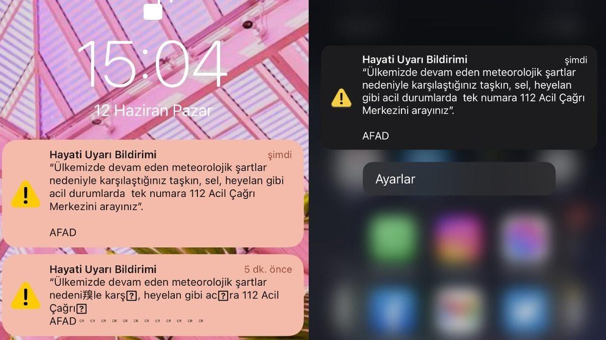 AFAD, Acil Durum Bildirimiyle Vatandaşları Uyardı